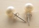 8-9mm White AA Freshwater Pearl Stud Earrings