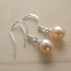 7.5-8mm Peach Freshwater teardrop Pearl dangle earrings