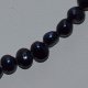 5.5-6.5mm Dark Navy Blue Baroque Freshwater Pearl Necklace