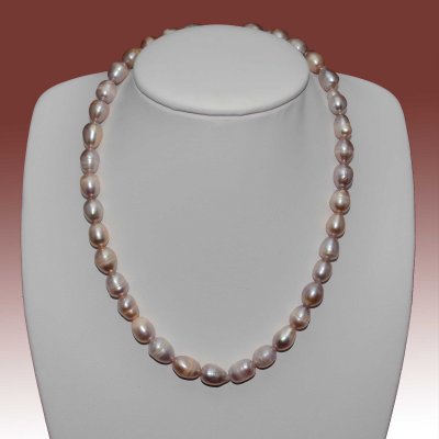 7.5-8.5mm Lavender Potato Shape Freshwater Pearl Necklace