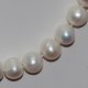 9-10mm White Near Round Ribbed Freshwater Pearl Necklace