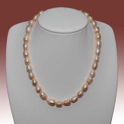 7.5-8.5mm Peach Potato Shape Freshwater Pearl Necklace