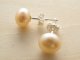 7.0-8.0 mm Pink to Peach Freshwater Pearl Stud Earrings