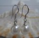 8.5-9mm White Freshwater teardrop Pearl dangle earrings