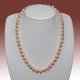 8-9mm Peach Off Round Freshwater Pearl Necklace