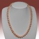 8-9mm Peach Button Shape Freshwater Pearl Necklace